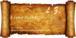 Lipka Zoltán névjegykártya